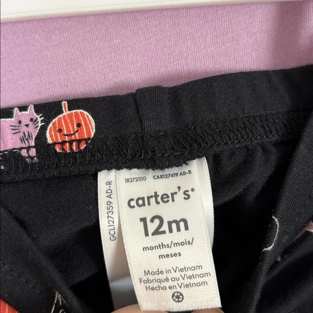 Carters Baby Girl 2 Piece Set Halloween Fall Purple 12M - Picture 8 of 9